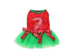 Vestido de Animal de Estimação Saia de Fio de Animal de Estimação Saia de Natal Adequada para Cães e Gatos
