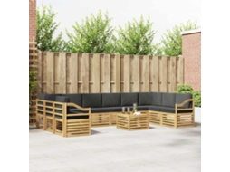 Vidaxl Conjunto De Sofás Para Exterior 8 Unid. Branco E Antracite