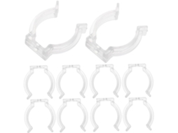 Conjunto de 30 clipes de plástico transparente para suporte de lâmpadas LED T8, com clipes removíveis e resistentes ao desgaste.