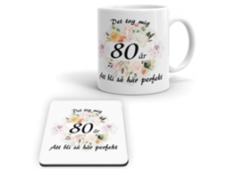 Conjunto de Caneca e Porta copos para o 80º Aniversário AQUAFORGE