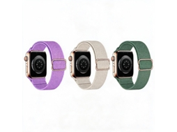 3 Pcs Bracelete Para Apple Watch 42/44/45/46/49mm Cuich