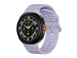 Bracelete para Samsung Galaxy Watch 8 / 8 Classic Silicone com Textura Ondulada Clássica e Fivela Colorida Costurada Roxa XIAOMOYU