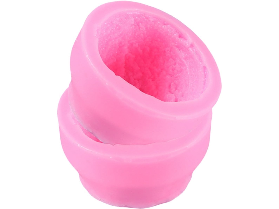 Molde De Silicone Rosa Para Colher Sorvete 2 Peças