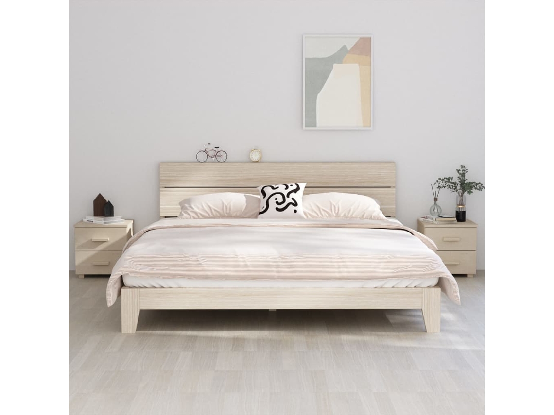 Vidaxl Mesas Cabeceira 2pcs Hamar 40x35x44,5 Pinho Maciço Castanho-mel