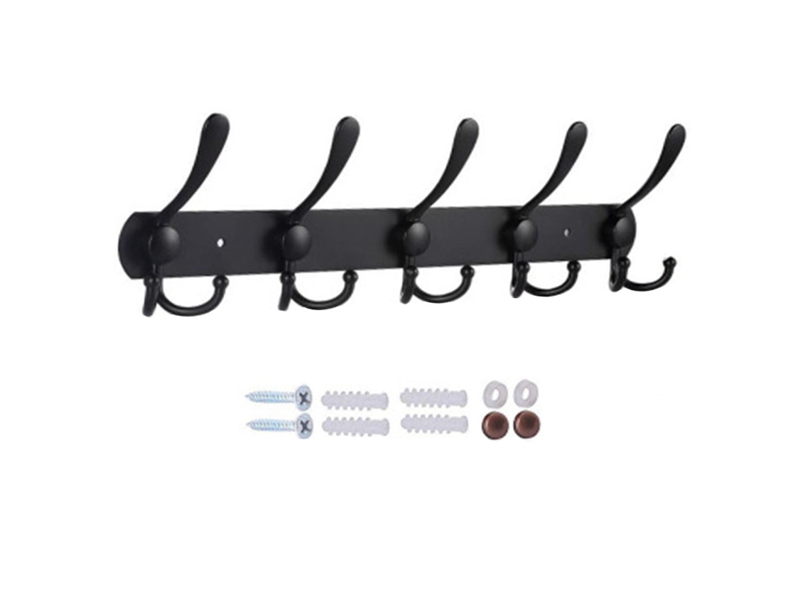 Rack De Casaco Montado Na Parede, Elegante Organizador De Entrada, Ganchos Para Trinta Para Serviço Pesado, Extremidades Arredondadas Lisas, Cabide De