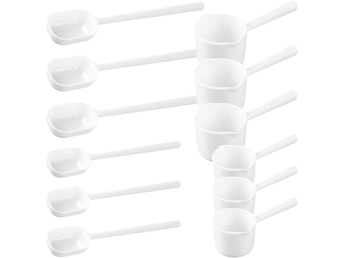 Conjunto De 40 Colheres Medidoras Brancas Pós