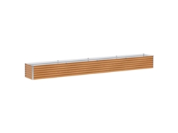 Conjunto 1 Cama De Jardim Vidaxl Castanho Aço (390 X 50 X 36 Cm)