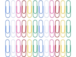Conjunto De 60 Clipes Papel Revestidos Plástico Em Várias Cores 6 Tons X 10 R 3, 94 Organização De Documentos