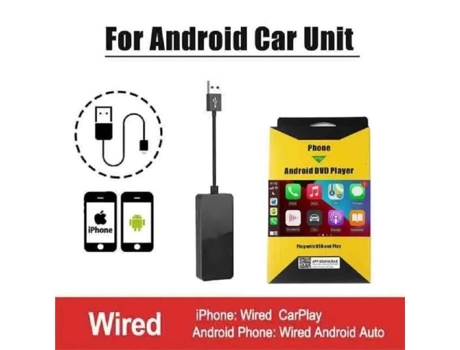 Adaptador com Fio Adaptador Usb Conectado Sem Fio com Fio Android Ai Tv Box para Apple Carplay Auto Sys AIHONTAI