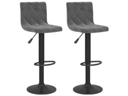 Bar Stool, Bar Stools Vidaxl Cinzeto Veludo (n/a)