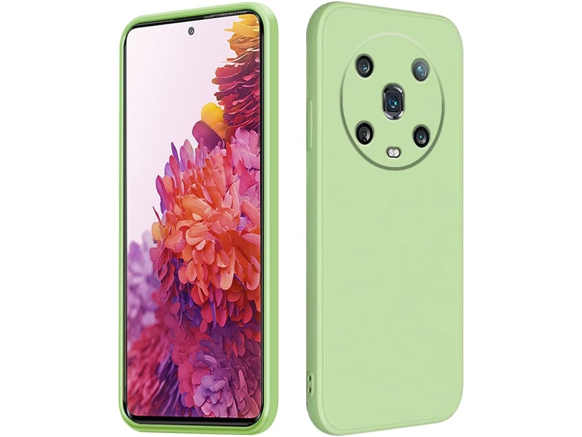 Capa Protetor Borda Original para Honor, Huawei Honor Magic 4 Pro HONGWE. Silicone Líquido Anti-Choque Rosa