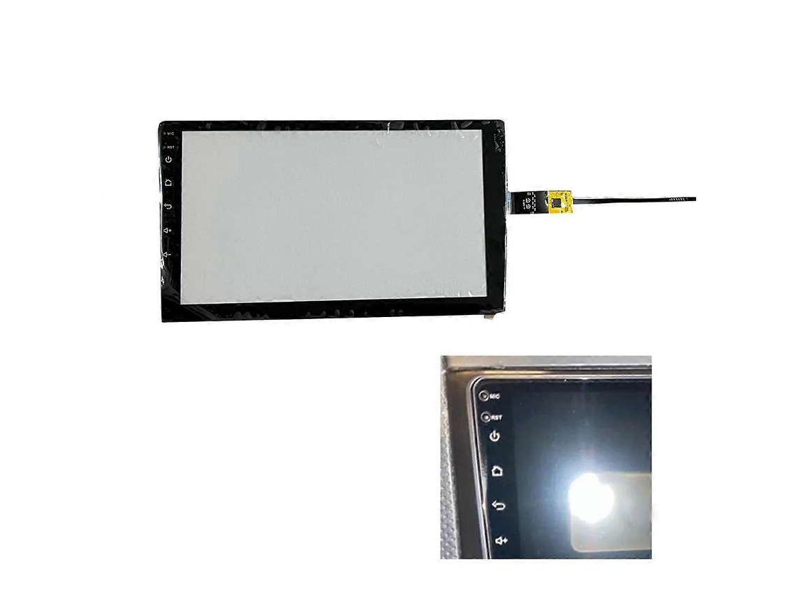 Tela LCD sensível ao toque de 9 polegadas para rádio automotivo, compatível com CC2 e CC3.