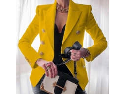 2026 jaqueta Formal para Mulher Blazer de Escritório Tamanho S 3xl Poliéster Casaco de Trabalho Claro S Amarillo