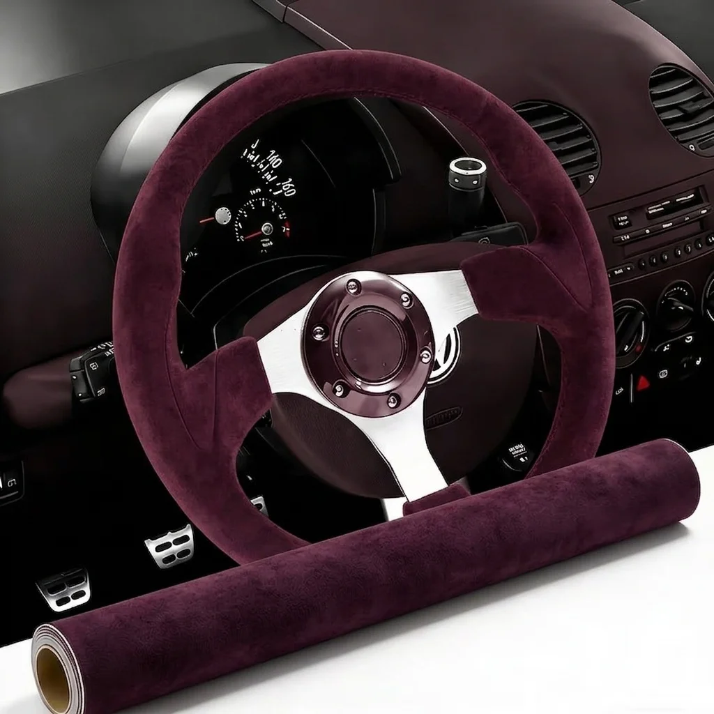 (vermelho, 42,99 X 199,9 Cm) Camurça Autoadesiva, Difícil De Descolar, Adequada Para Reparo De Sofás E Reforma De Interiores De Carros.