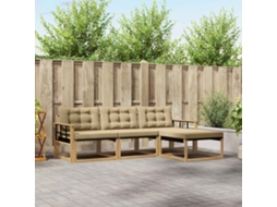 Vidaxl Conjunto De Sofás Para Exterior 4 Unid. Branco E Bege
