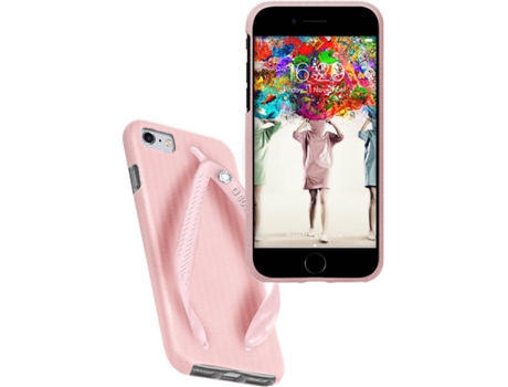 Capa iPhone 6, 6s, 7, 8  Summer Chic Chinelo Rosa