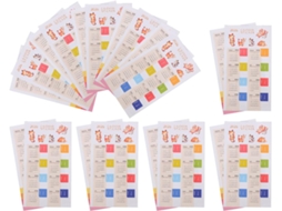Conjunto De 10 Adesivos De Calendário À Prova D' Água, Com Abas Mensais Autoadesivas E Coloridas Para