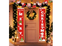 Bandeiras Merry Christmas, Decorações De Natal Para Exterior E Interior, Sinal Vermelho Brilhante De Boas Vindas Para Porta, Parede Ou Casa