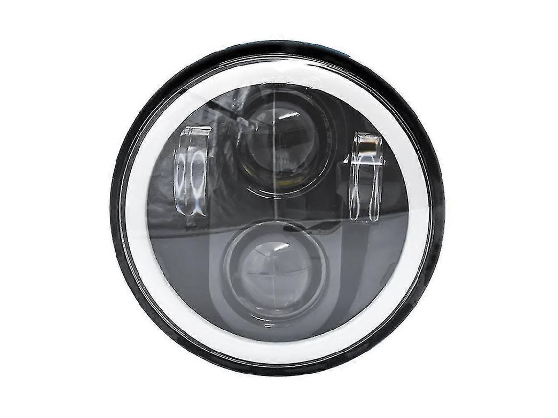 Farol Led 5.75 Polegadas Com Halo Branco Drl Para Moto Sportster Iron 883 Dyna Stre