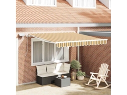 Vidaxl Toldo Retrátil Multicolor 350 X 250 Cm Tecido E Alumínio