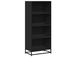 Bookcase, Bookcases Vidaxl Preto Madeira Processada (n/a)