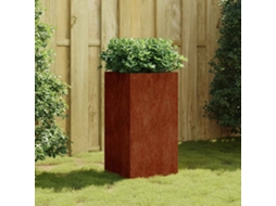 Vidaxl Vaso/floreira 40x40x80 Cm Aço Corten