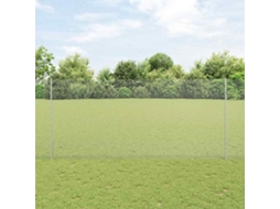Vidaxl Cerca De Arame Soldado Com Postes 10 X 1,4 M Aço Galvanizado