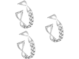 Conjunto De 3 Pulseiras Para Smartwatch Com Strass Prateados,
