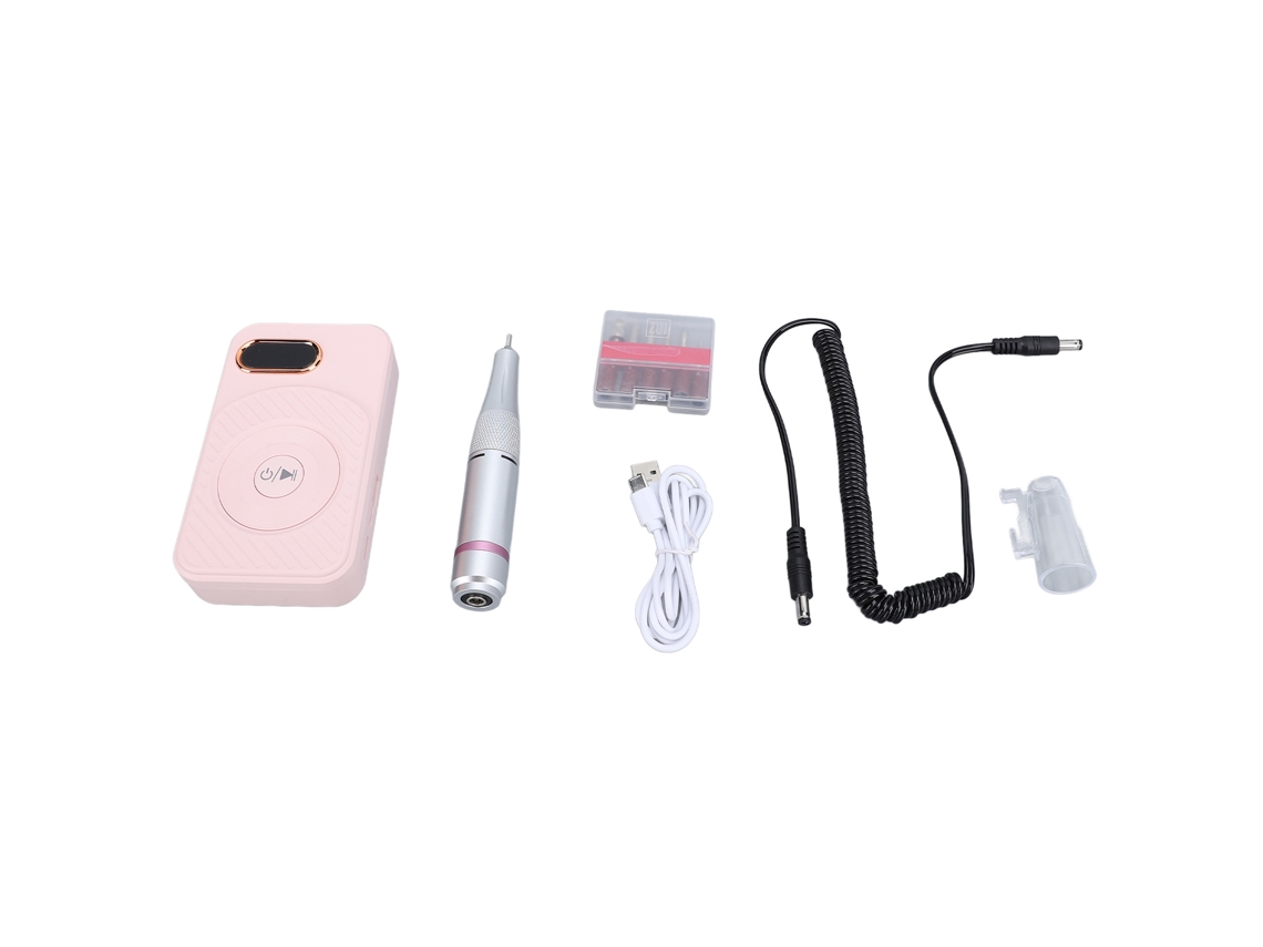 Máquina De Lixar Unhas Recarregável Portátil 0-45000rpm Com Display Lcd E Arquivo Eletrônico De Unhas