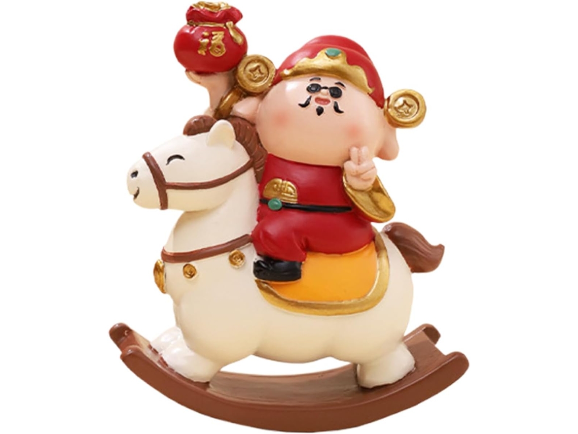 Estátua De Cavalo De Balanço Em Resina Para Decoração De Mesa, Decoração Chinesa Para Casa |