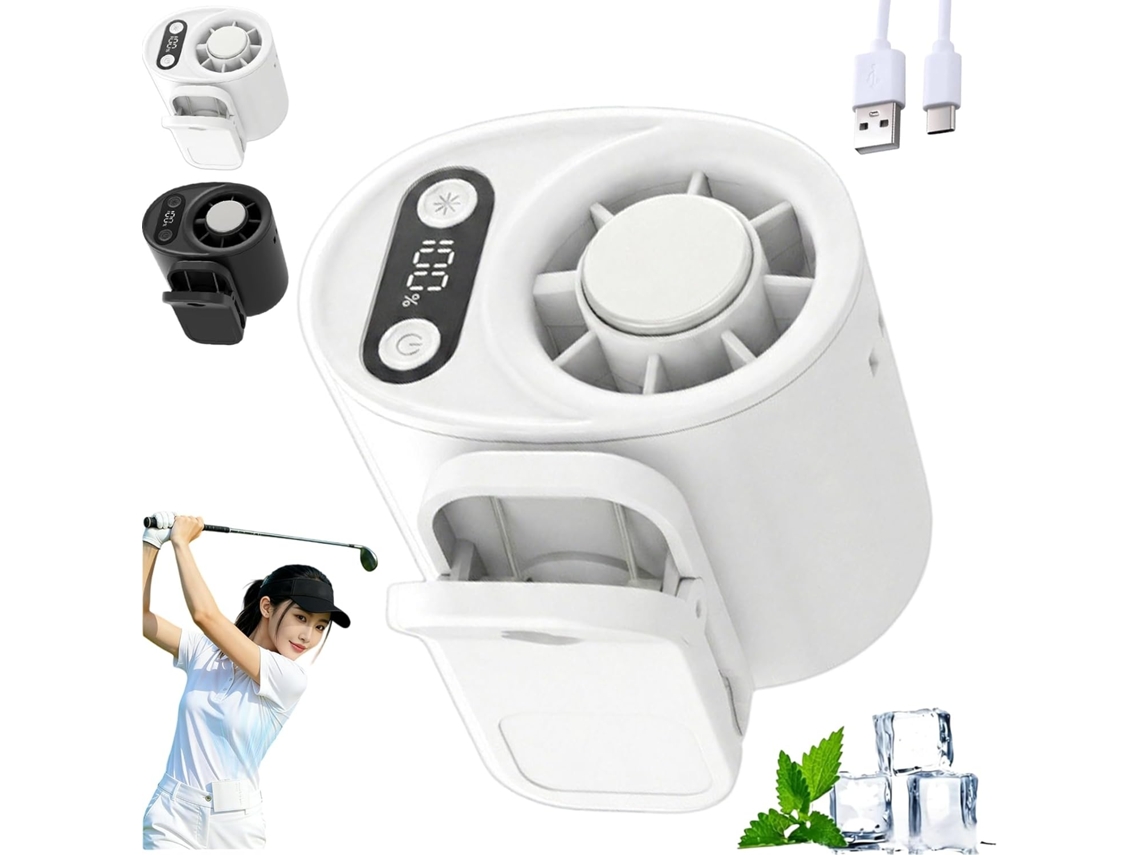 Ventilador de Cinto HENTEN HOME Resfriamento Ajustável 100 Níveis Branco