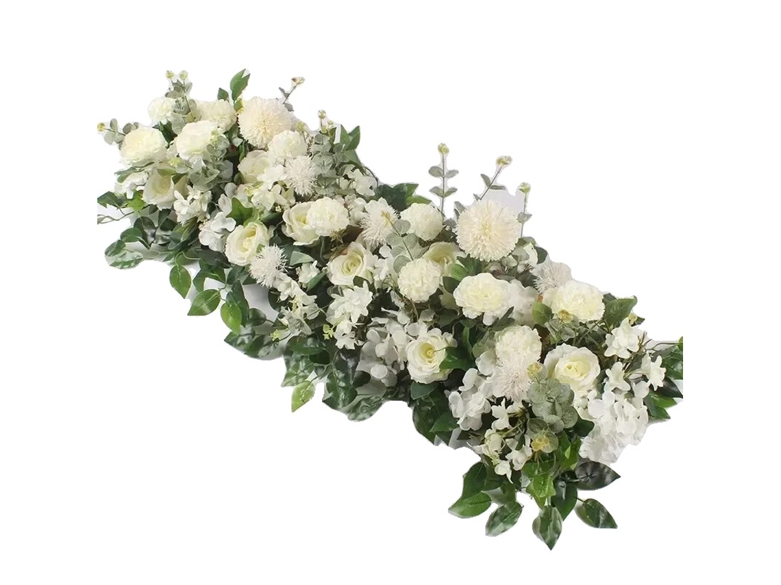 Rosa, Flor Artificial, Decoração Versátil, Branco, 100cm