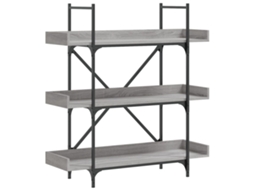 Bookcase, Bookcases Vidaxl Cinzeto Madeira Processada (n/a)