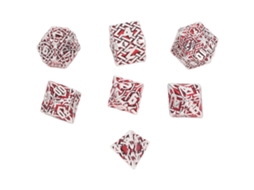 Mali 7 peças de dados poliédricos de metal padrão Labirinto números claros para jogos de RPG Tabuleiro