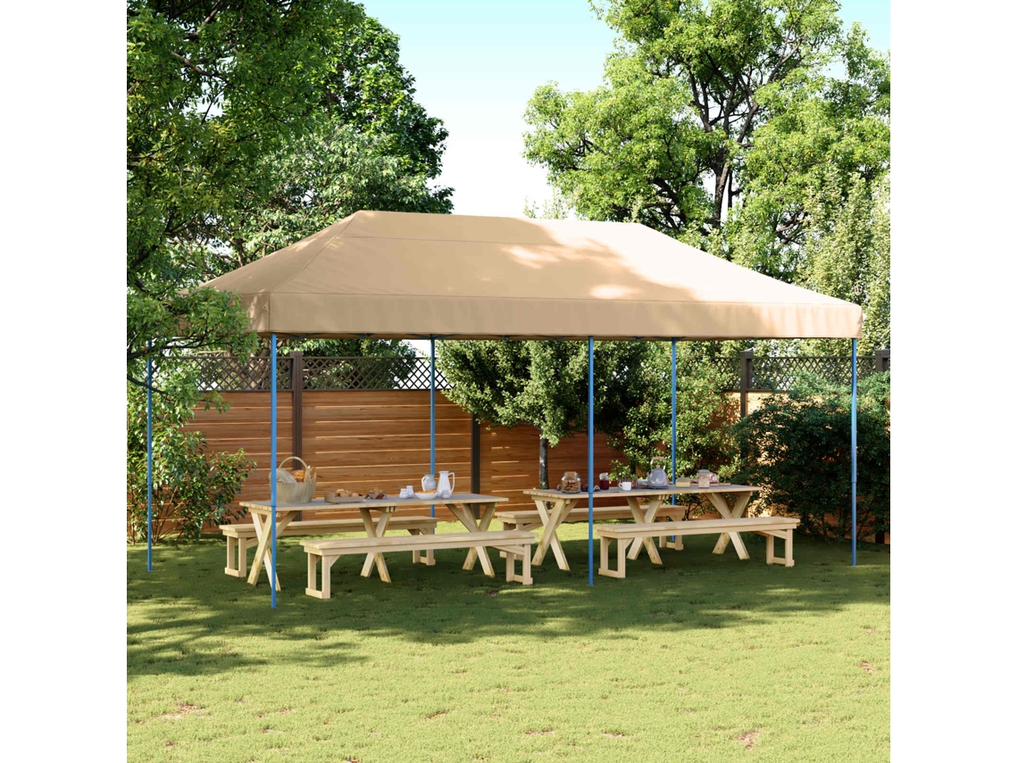 Vidaxl Tenda De Festa 292 X 580 X 315 Cm Bege Tecido Oxford