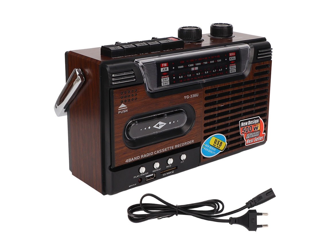 Reproductor de Casetes Con Radio Am/fm, Señal Potente, Sin Ruido, Compatible Con Tarjeta Usb, Grabadora Portátil, Enchufe Europeo, 220 V.