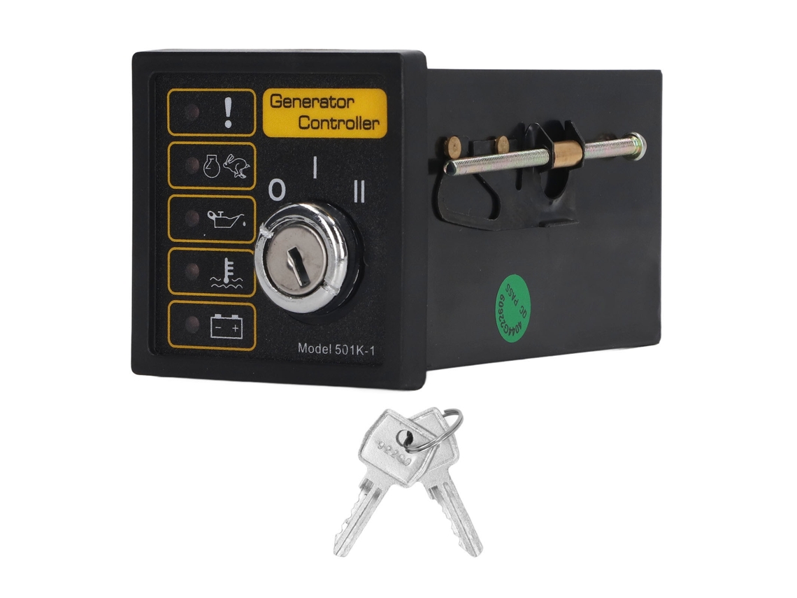 CONTROLADOR DE MOTOR DE GERADOR YURU com luzes indicadoras LED e módulo de arranque para Genset Dc9‑33v Ac15‑305v