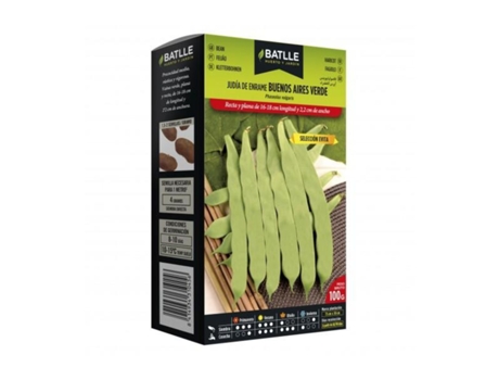 Sementes de Vagem Buenos Aires Verde Evita 100g BATLLE