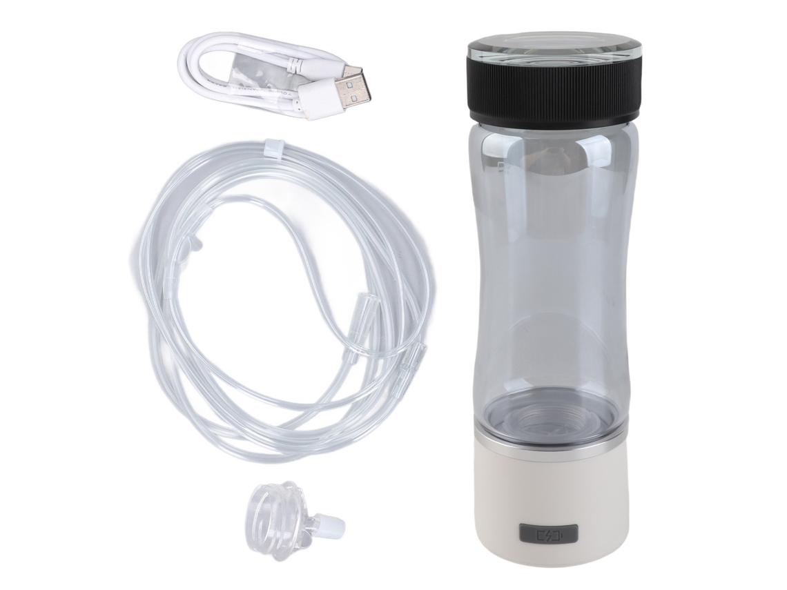 Garrafa de Água Hidrogênio Portátil 300ml, 3000ppb, Ionizador, para Casa e Escritório, 5v S/MARCA