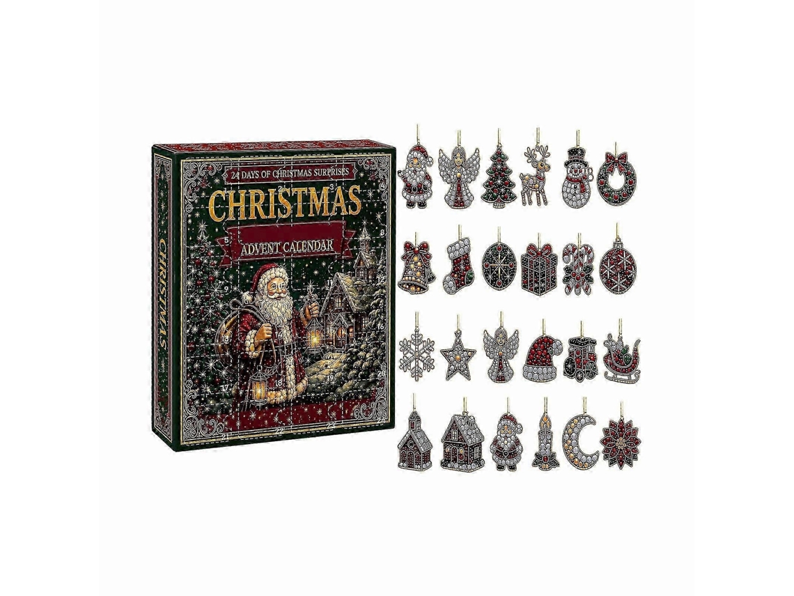 Calendário Do Advento Com Pendentes Para Árvore De Natal