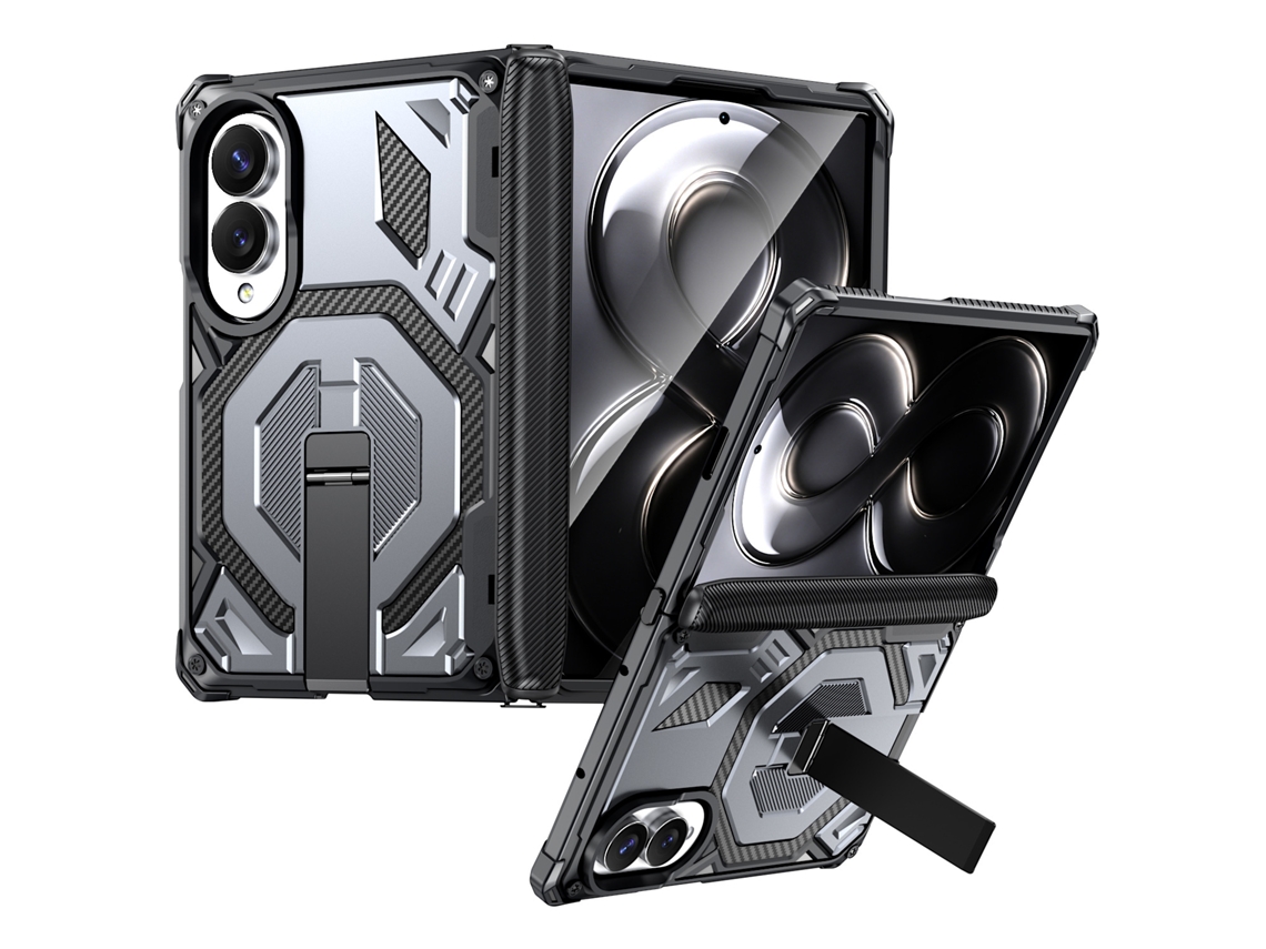 Capa Eifson Para Samsung Galaxy Z Fold8, Com Suporte Inclinado, Em Pc Tpu - Compatível - Cinza