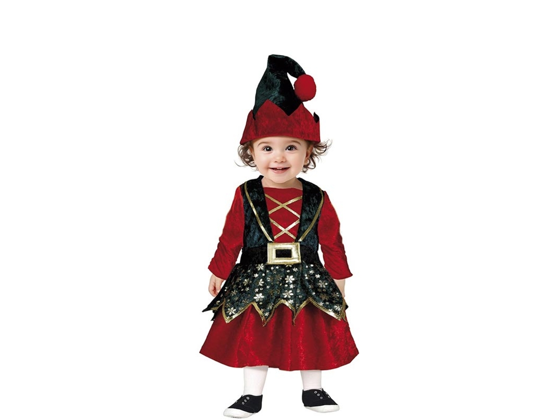 Fato de duende de Natal verde escuro para bebé