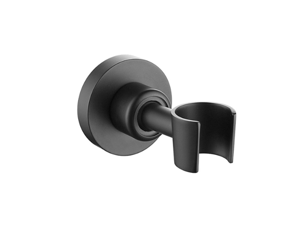 Lurelia Suporte Adesivo Para Chuveiro Aço Inoxidável Preto Rotação 360º Ajustável Autoadesivo