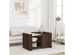 Vidaxl Mesa De Centro 80x50x50 Cm Derivados Madeira Carvalho Castanho