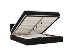Ottoman Bed Frame, Ottoman Bed Frames Vidaxl Preto Tecido (160 X 200 Cm)