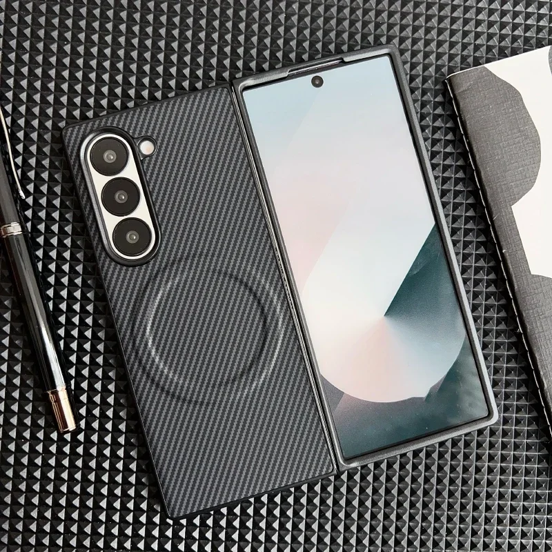 (preto, Galaxy Z Fold6) Capa Magnética Ultrafina Com Suporte Para Carregamento Sem Fio Magsafe