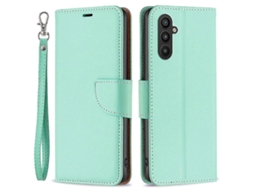 Capa Carteira Para Samsung Galaxy A25 5g Com Textura De Lichia, Suporte, Proteção Contra Quedas E Alça.