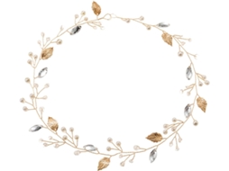 Tiara de casamento adornada com flores douradas, liga metálica, delicada e durável.