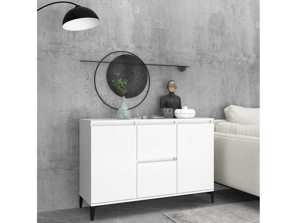 Vidaxl Aparador 102x35x70 Cm Derivados De Madeira Branco