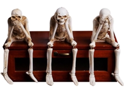 Conjunto De 3 Peças De Decoração De Halloween Com Esqueletos